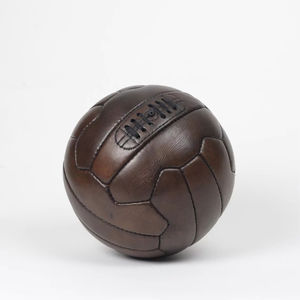 Mini ballon de football de haute qualité, personnalisé, professionnel, en cuir véritable vintage, 18 panneaux, pour l'entraînement au football - Product Image 1