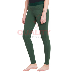 Pantalon d'équitation pour dames Tissu extensible léger et durable évacuant l'humidité Support taille haute avec poignée de siège complète avec prix bon marché - Product Image 1