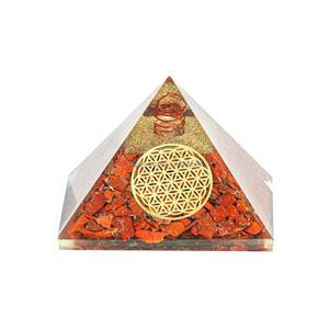 Pirámide de Orgonita de Jaspe Rojo Natural |   Decoración de Cristal para Sanación Energética |   Suministro al por Mayor - Product Image 4