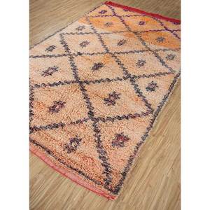 Alfombras de Lana Anudadas a Mano Nuray, Diseño Geométrico Abstracto Rojo Naranja para Entrada, Pasillo, Tamaño Rectangular 9x12, Modelo Pae-4615 - Product Image 2