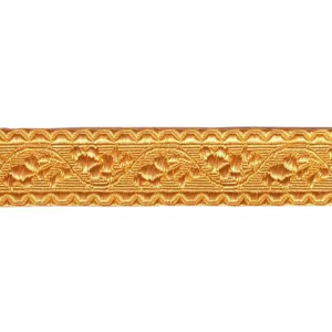 Venta al por mayor oro o plata encaje personalizado Mylar hilo trenzado rayón seda encaje OEM uniforme oro trenzado encaje cinta artesanal - Product Image 3