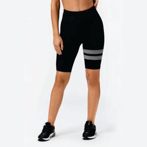 Short de vélo Signature noir taille haute en tissu flexible respirant 75% polyester 25% élasthanne - Product Image 1