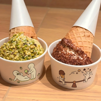 Ensemble d'emballages pour coupes et cornets de glace Gelato, thème rose, contenants de luxe pour desserts avec cuillère, pour exportation aux glacieries