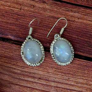 Pendientes Soha Agate Rainbow Moonstone para mujer, increíble calidad, chapado en plata, estilo clásico, ¡regalo de cumpleaños a la venta! - Product Image 5