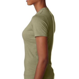 Camiseta bonita Sexy de algodón de verano para mujer, Camisetas básicas ajustadas, camisetas de algodón peinado 60% Ringspun/40% de poliéster, camisetas - Product Image 3