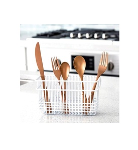 Porte-couverts de couleur blanche en fil métallique de haute qualité porte-couverts de conception standard pour porte-couverts de table à manger - Product Image 1
