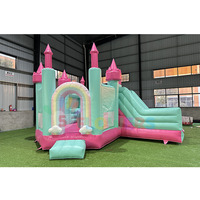 Château Gonflable Combo Commercial Princesse avec Toboggan Jeux Gonflables