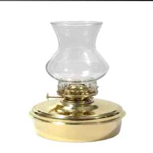 Mini lampe à huile lanterne en laiton avec cheminée - Product Image 1