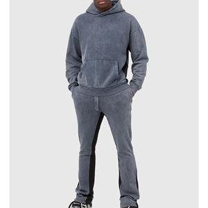 Survêtement décontracté pour homme, 100% coton velours, coupe-vent personnalisé, léger, survêtement pour homme 2026 - Product Image 3