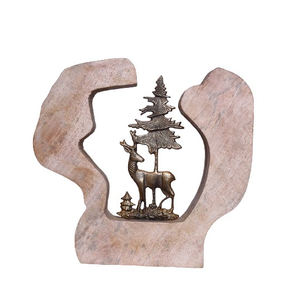 Carro de aluminio de Venta caliente con acabado antiguo de latón en marco de madera, la mejor colección de decoración para el hogar y el Hotel hecha en la India - Product Image 6