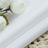 Tissu Jacquard CVC 100/2 en Coton Peigné 80% et Polyester 20%, Haute Densité, Blanchi, Respirant, Finition à l'Ammoniaque Liquide, Facile d'Entretien