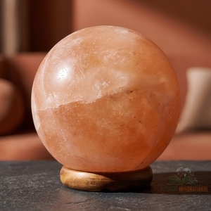 Lampe en sel rose de l'Himalaya en forme de boule, sculptée à la main, sphère de sel rocheux naturel, lumière de nuit décorative pour la décoration de la maison - Product Image 2