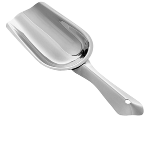 Cuchara de hielo portátil de acero inoxidable acabado brillante mango de madera moderno Barware pala de hielo reutilizable duradera para harina - Product Image 5