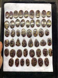 100% อัญมณีสีฟ้าทองแดงธรรมชาติสีเทอร์ควอยซ์ทรงผสมทรงแบนหลังปรับเทียบอัญมณีหลวมเครื่องประดับขัดสำหรับเป็นของขวัญของเธอ - Product Image 2