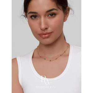 Collana con Ciondolo Quadrato in Zircone Arcobaleno, Placcata in Oro Anti-ossidazione, Collana alla Moda con Gemme Quadrate Collegate - Product Image 4