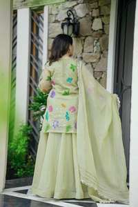 Diwali bodas indio pakistaní nuevo diseñador pesado Salwar Kameez estilo moderno Reversible fiestas de invierno bordado Georgette - Product Image 4