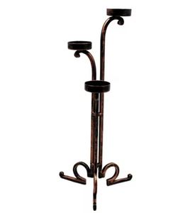 Soporte de luz T de hierro de estilo único decorativo de Navidad más vendido negro con soporte de vela de Color CopperWash personalizado disponible - Product Image 1