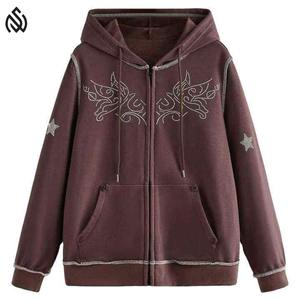 เสื้อฮู้ดมีซิปสำหรับผู้ชายเสื้อฮู้ดขนแกะประดับพลอยเทียมสำหรับ2025งานตามสั่ง2025 - Product Image 5