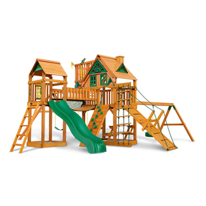 Grande scivolo di <span class=keywords><strong>legno</strong></span> all'aperto parco giochi per <span class=keywords><strong>bambini</strong></span> con barre di scimmia <span class=keywords><strong>in</strong></span> <span class=keywords><strong>legno</strong></span> scaletta parete casa giardino parco - Product Image 3