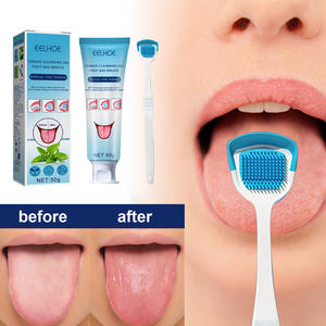 <b>Oral</b> <b>Care</b> Plastic Tongue Cleanser Gel with Brush Can Effectively Remove Bad Breath and Freshen the Air Portable - Product Image 2