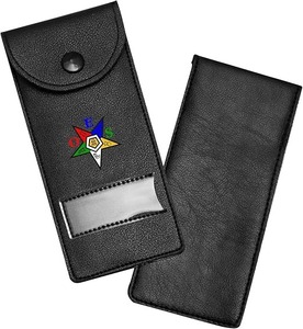 Étui de rangement pour bijoux de poche maçonniques en cuir avec doublure douce pour bijoux, épingles et badges de la loge maçonnique - Product Image 4