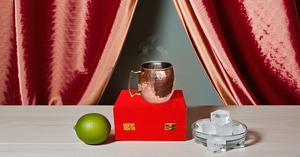 แก้วมอสโกมิวล์ขนาด16ออนซ์พร้อมของขวัญทองแดงบริสุทธิ์เรียงรายทำจากนิกเกิลบรรจุในกล่องกำมะหยี่สีแดงสำหรับคนที่คุณรัก - Product Image 2