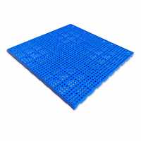Palette en plastique HDPE bleue perforée empilable pour entrepôt de stockage de céréales