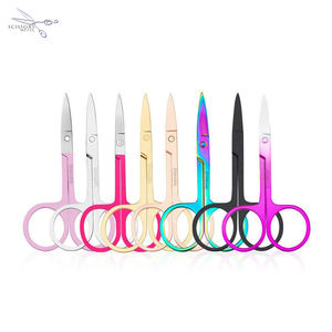 Tijeras de Cejas de Acero Inoxidable de Hoja Recta Multicolores con Mango de Cerámica para Uso en Salón - Product Image 3