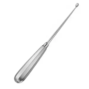 Curette orthopédique manuelle en acier, durable, à extrémité courbée, instrument chirurgical très demandé - Product Image 2