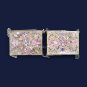 กล่องใส่เครื่องประดับหินสบู่แบบฝังวัสดุจากหินระดับพรีเมียมสำหรับจัดแสดงและจัดเก็บกล่องขัดเงาด้วยมือ - Product Image 1