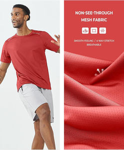 T-shirts de course athlétiques pour hommes, entraînement, manches courtes légères, hauts de performance, tee-shirt - Product Image 3