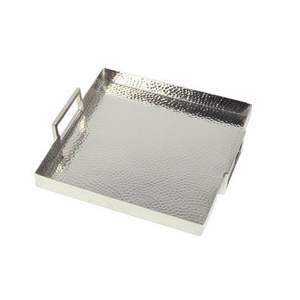 Bandeja de Servicio Moderna de Lujo para Catering, Metal, Hierro, Acabado Cromado Pulido, Diseño Duradero, Artesanía Metálica de Alta Gama - Product Image 2