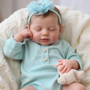 Babeside Liya ตุ๊กตาเด็กแรกเกิดนอน20นิ้ว, ตุ๊กตาผ้าไวนิลนุ่มและผ้าคอตตอนของเล่นเด็กทารกเหมือนจริงสำหรับเป็นของขวัญเด็ก - Product Image 2