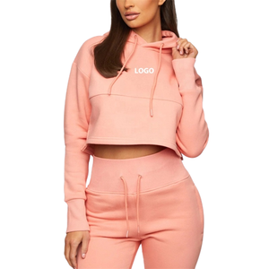 Conjunto Deportivo de 2 Piezas para Mujer Embarazada, Cortavientos, con Sudadera con Capucha y Top Corto, 100% Algodón, Traje Deportivo de Lujo - Product Image 4