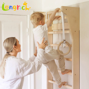 Escalera sueca de madera para montar en la pared, gimnasio en casa, escalera de gimnasia, barra sueca de pared, gimnasio familiar en interiores - Product Image 4