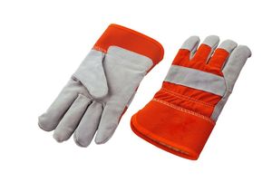 Guantes de trabajo de cuero de doble palma Antiestático Antideslizante Resistencia al calor de uso general - Product Image 2