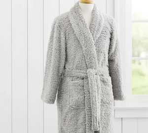 Albornoz suave con capucha de lujo para mujer, pijama, pareja, ropa de dormir, bata, abrigo de casa - Product Image 4