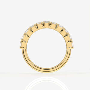Asscher Cut Lab Grown Diamond Wedding Band 14K Gold <b>Ring</b> - Product Image 4