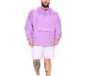 Veste coupe-vent personnalisée pour homme, en nylon, style streetwear, légère, effet froissé, taille oversize. - Product Image 5