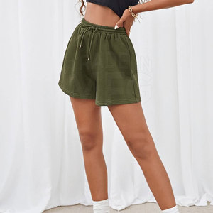 Pantalones cortos informales de cintura alta para mujer profesionales más vendidos, ligeros, transpirables, con logotipo personalizado, técnica lavada, precio bajo - Product Image 4