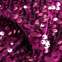 Tissu en velours de qualité supérieure avec broderie de sequins à pois, enduit PA, pour robes de soirée, textiles de maison et sacs