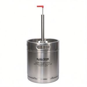 Conteneur de stockage de sécurité en acier inoxydable Burkle GmbH avec soupape de décharge de pression pour liquides alimentaires et chimiques - Product Image 2