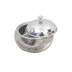 Vente chaude Hotpots Classique Élégant Couvercle Martelé Pot En Bois Fournitures Alimentaires Casserole Servant Réchauffeur De Nourriture Pot Martelé Conception - Product Image 2