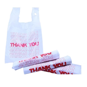 T-shirt personnalisable de haute qualité sacs fourre-tout réutilisables supermarché gilet transporteur Shopping emballage alimentaire en plastique - Product Image 1