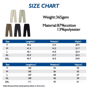 Venta al por mayor de alta calidad 365G pantalones de chándal para hombre polar Casual algodón Streetwear pantalones de chándal de pierna recta pantalones de chándal holgados para hombres - Product Image 3