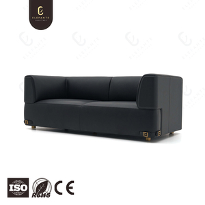 أريكة إيطالية ممتازة كبيرة الحجم أثاث غرفة معيشة فاخر أريكة أنيقة عصرية عالية الجودة جلد أصلي مقطعي - Product Image 6