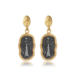 Style égyptien Cléopâtre Conception Symbole Ancien Boucles D'oreilles En Gros Turc À La Main 925 Bijoux En Argent Sterling - Product Image 1
