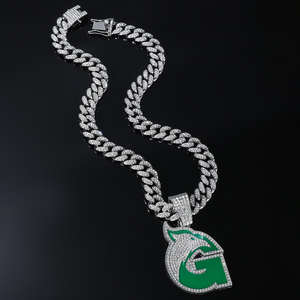 Pendentif dauphin personnalisé en argent sterling 925 avec moissanite, plaqué or rhodié 14 carats, bijoux de luxe unisexe, cadeau pour les fêtes - Product Image 5