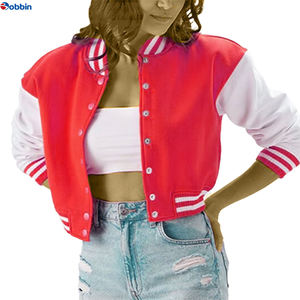 Veste universitaire courte pour femme BOBBIN INDUSTRIES, logo brodé personnalisé, tissu imprimé, service OEM ODM, toile d'hiver réversible - Product Image 6