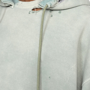 Manufacturer Customized <b>Sun</b> Faded Hoodie disteressed High Quality Acid Wash Hoodie for Men sunfaded hoodie - Product Image 2